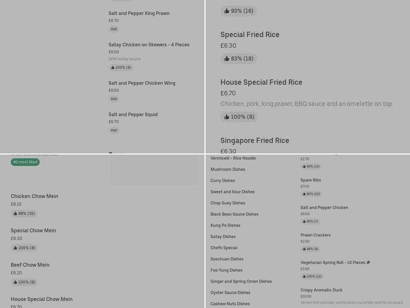 HONG KONG HOUSE Chinese Takeaway Menu