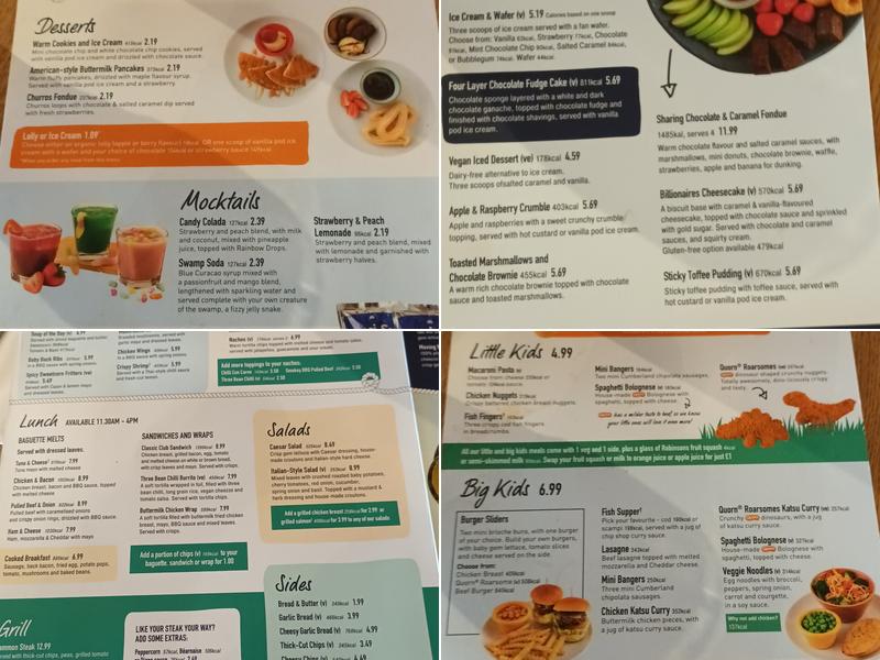 Mash and Barrel Menu