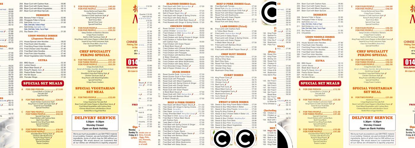 Magic Wok Menu