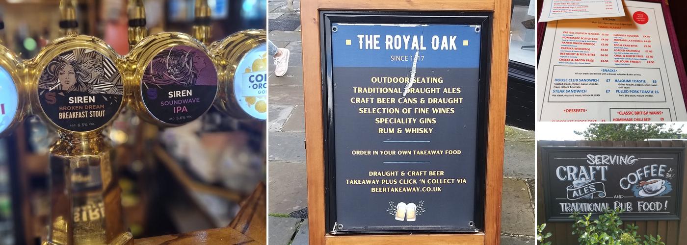 The Royal Oak Menu