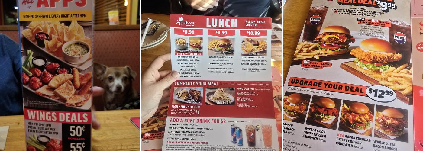 Applebee's Grill + Bar Menu