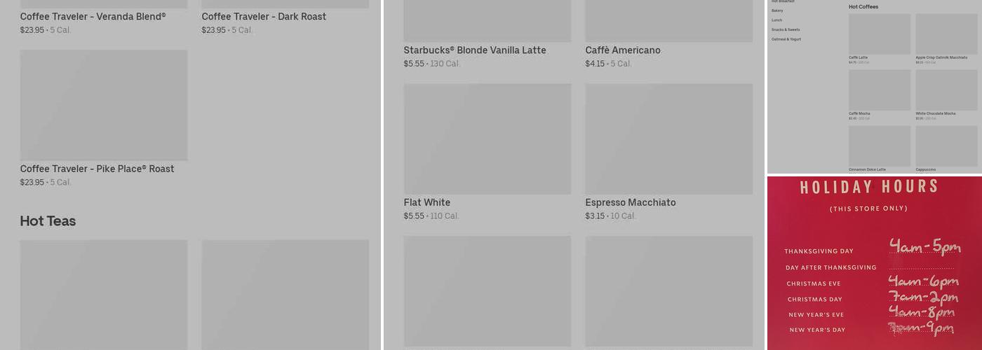 Starbucks Menu
