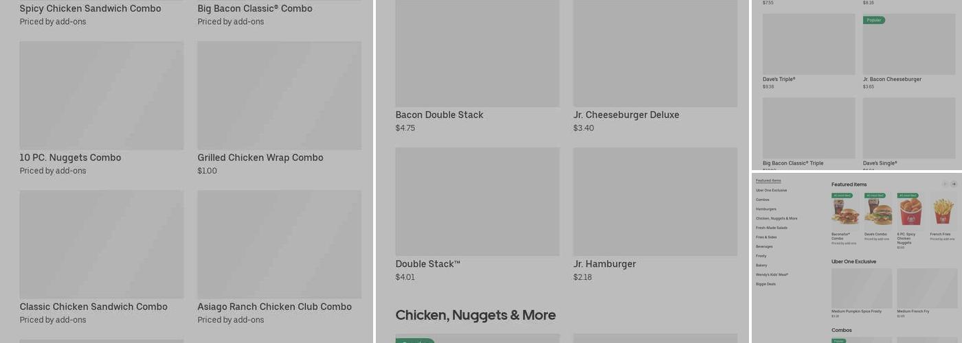 Wendy's Menu