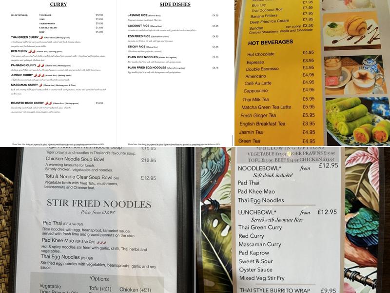 Passorn Thai Restaurant Menu