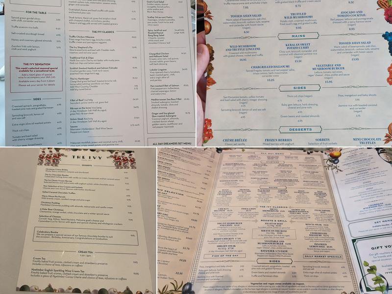 The Ivy Castle View Menu