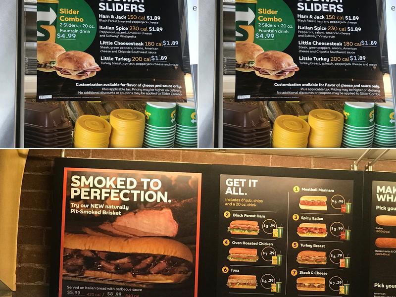 Subway Menu