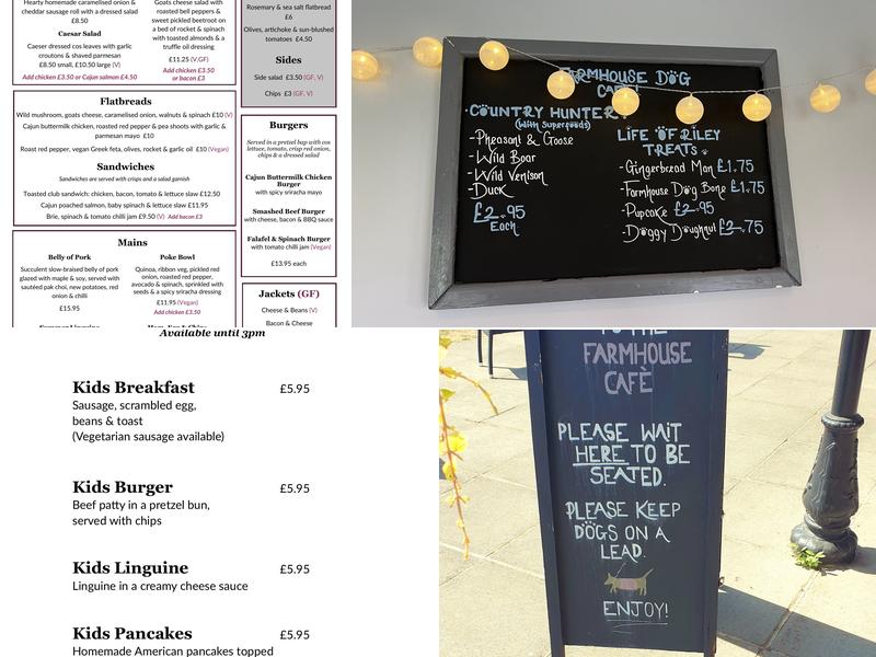 The Farmhouse Restaurant Menu