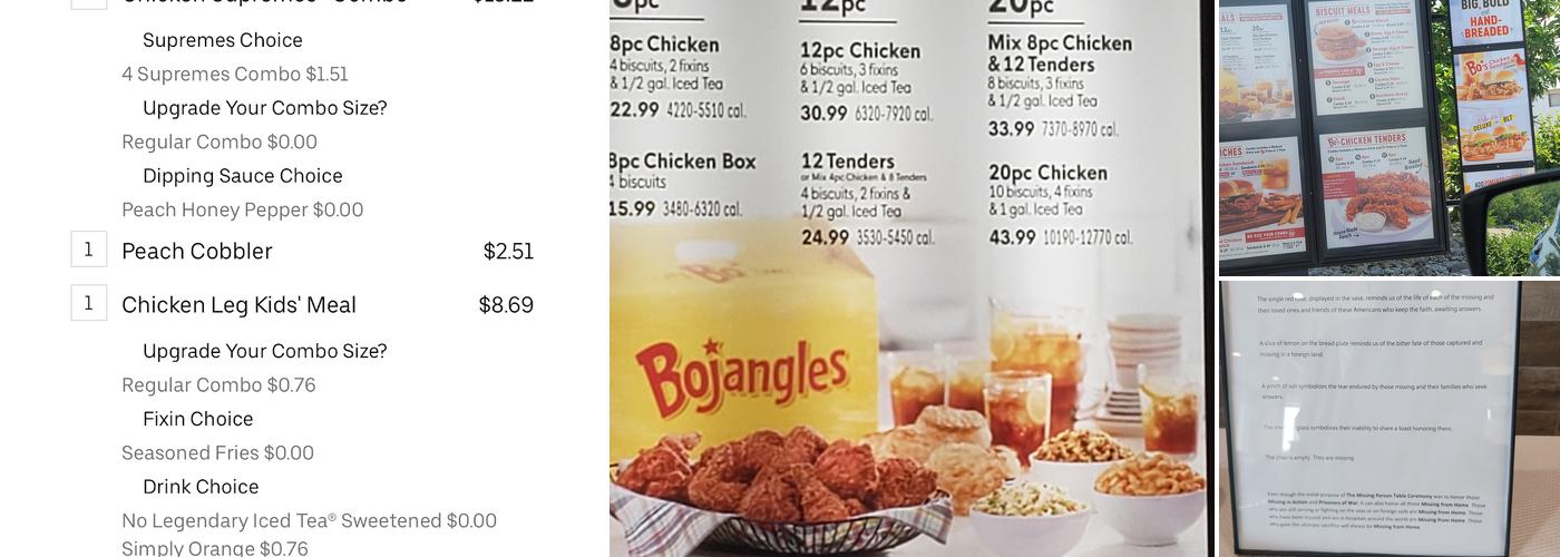 Bojangles Menu
