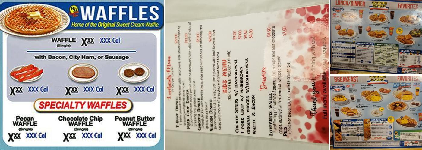 Waffle House Menu