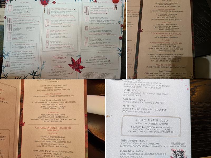 THE IVY ASIA, GUILDFORD Menu