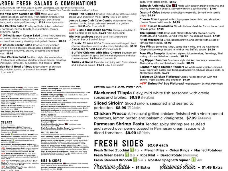 Ruby Tuesday Menu