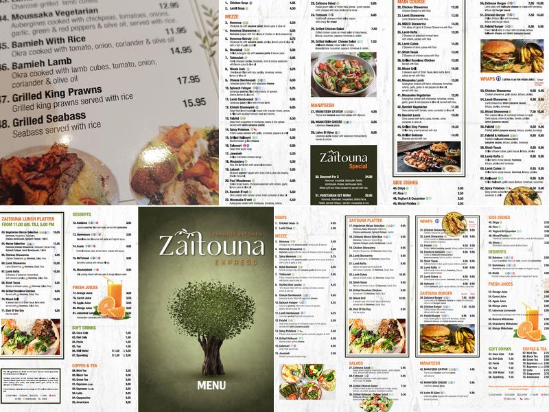 Zaitouna Express Menu