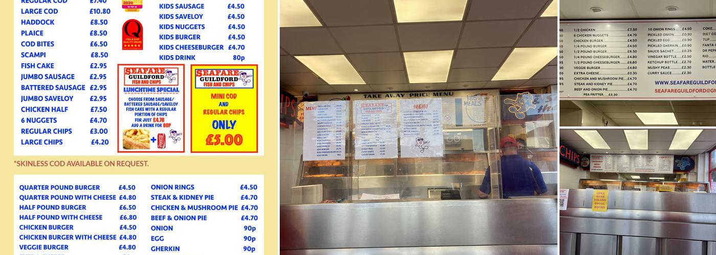 Seafare Guildford Fish and Chips Menu