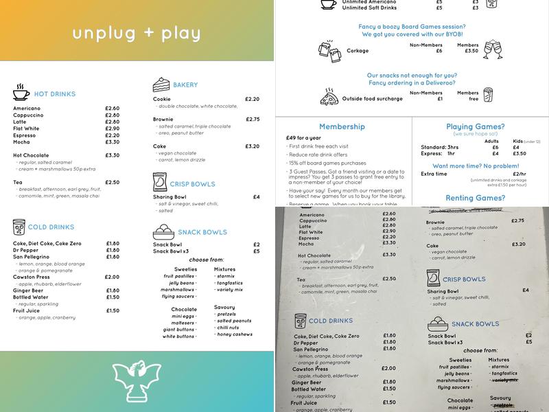 Unplug + Play Menu