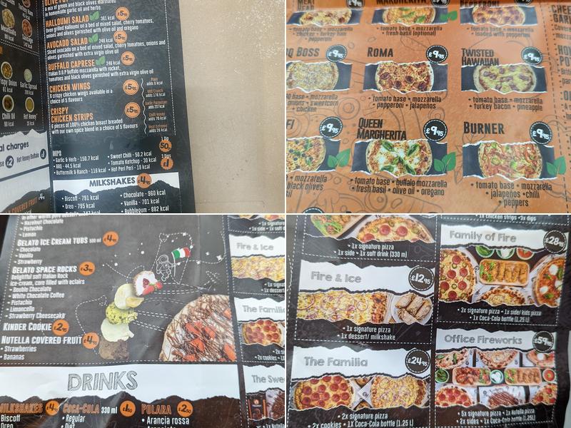 Fireaway Guildford Menu