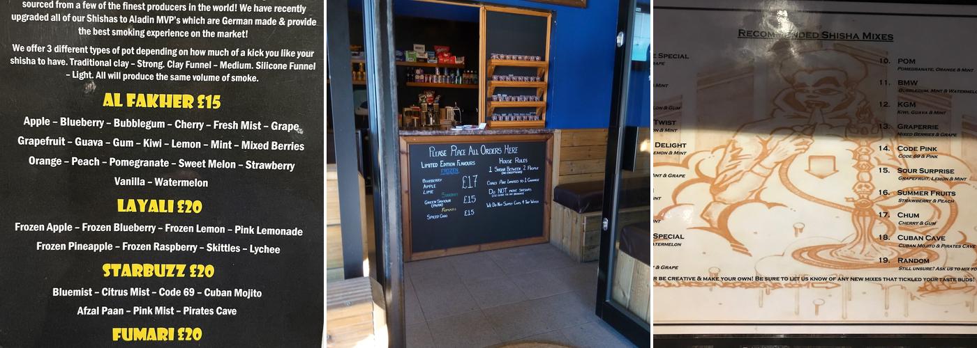 Cliche Shisha Lounge Menu