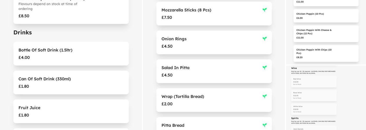 Guildford Charcoal Grill Menu