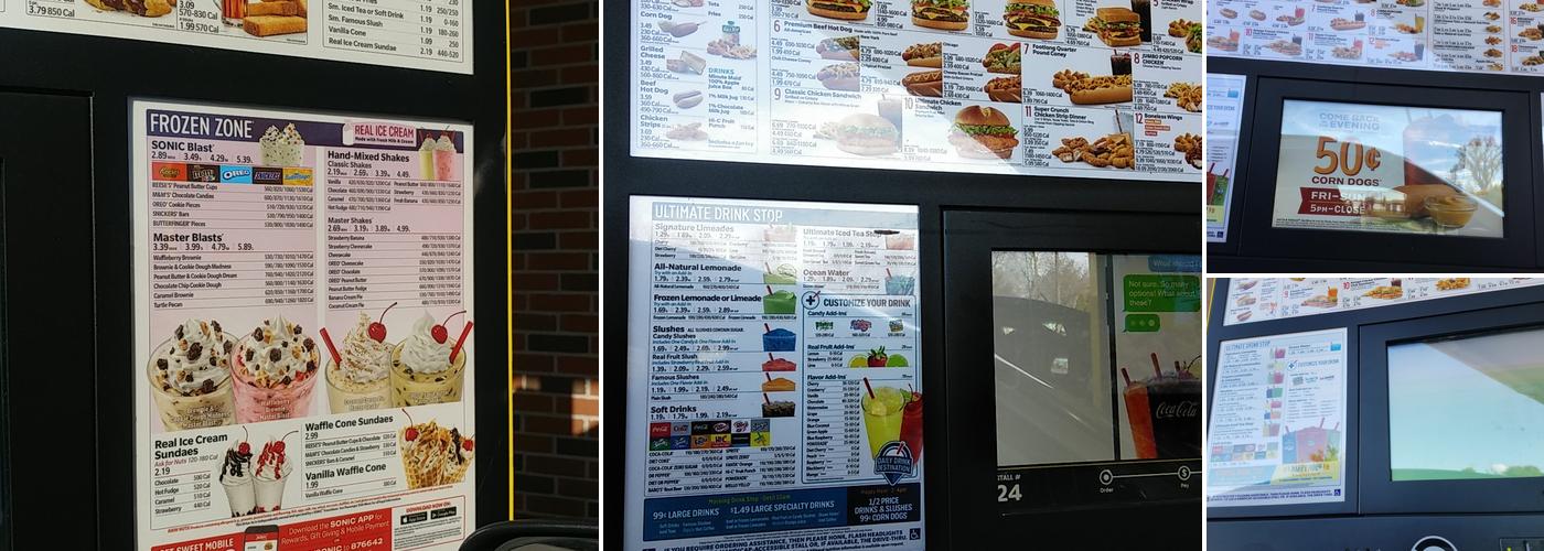 Sonic Drive-In Menu