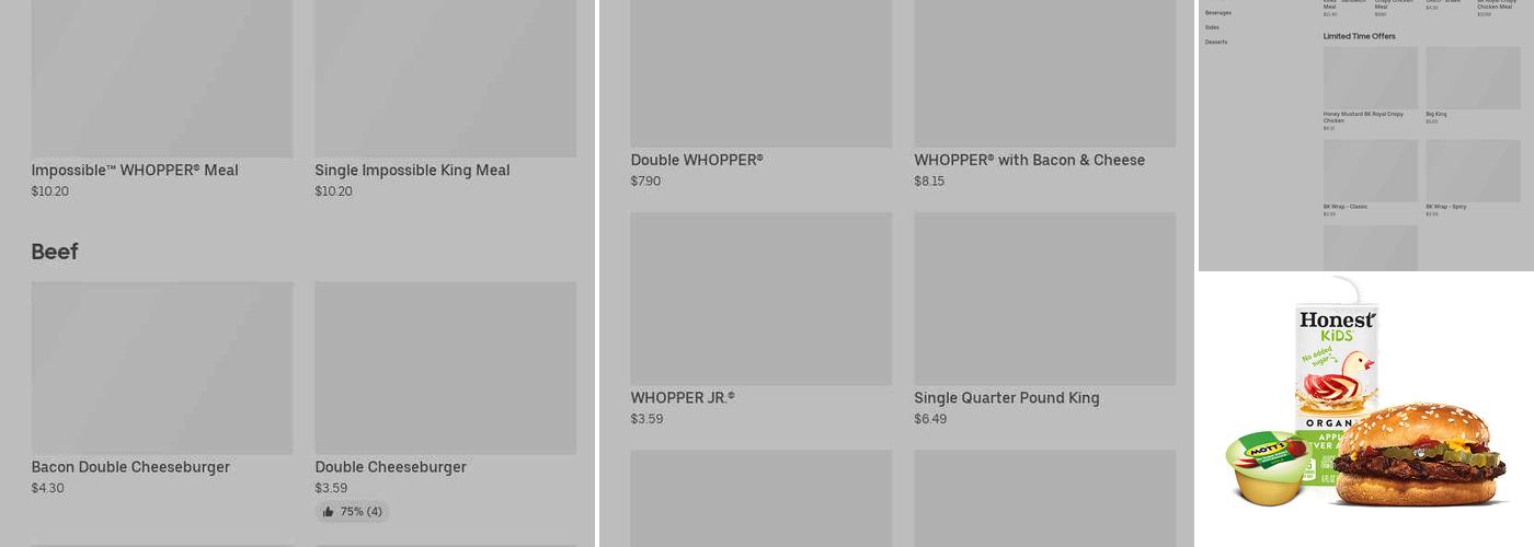 Burger King Menu