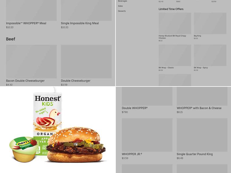 Burger King Menu