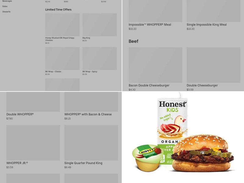 Burger King Menu