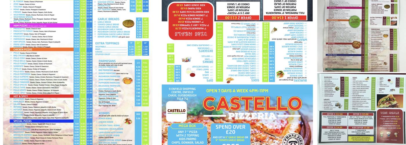 Castello Pizzeria Menu