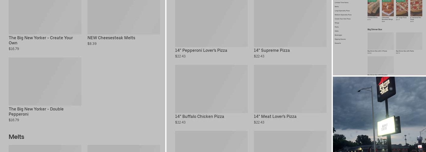 Pizza Hut Menu