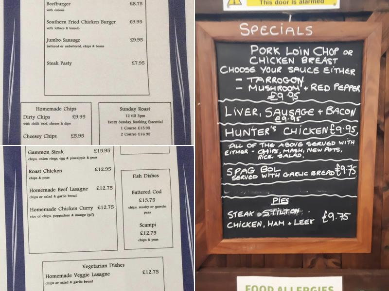 The Queens Head Menu