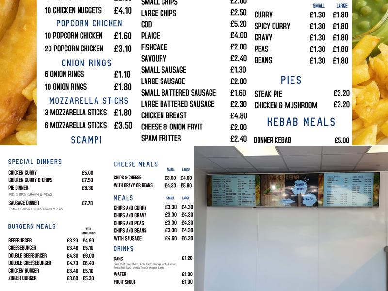 Gwersyllt Fish Bar Menu