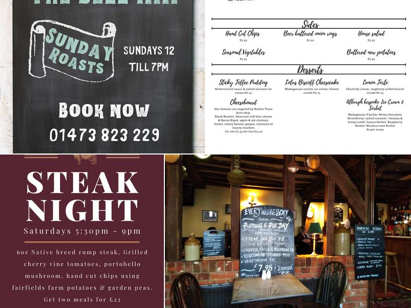 Bell Inn Kersey Menu