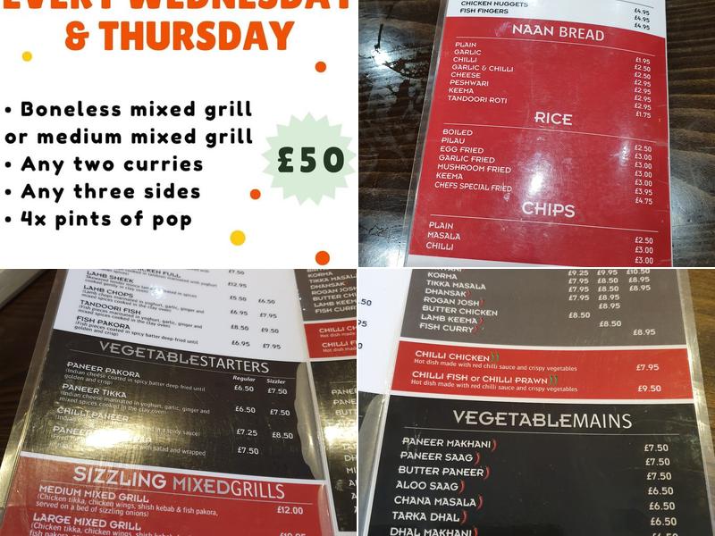 The Hop and Vine Menu