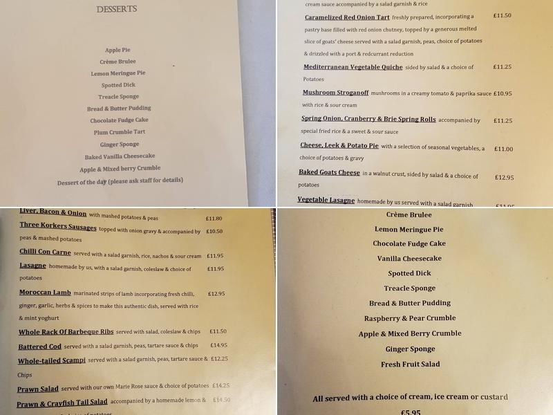 The Kings Head Menu