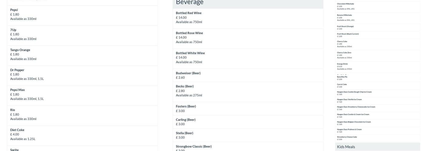 Hailsham Grill & Pizza Menu