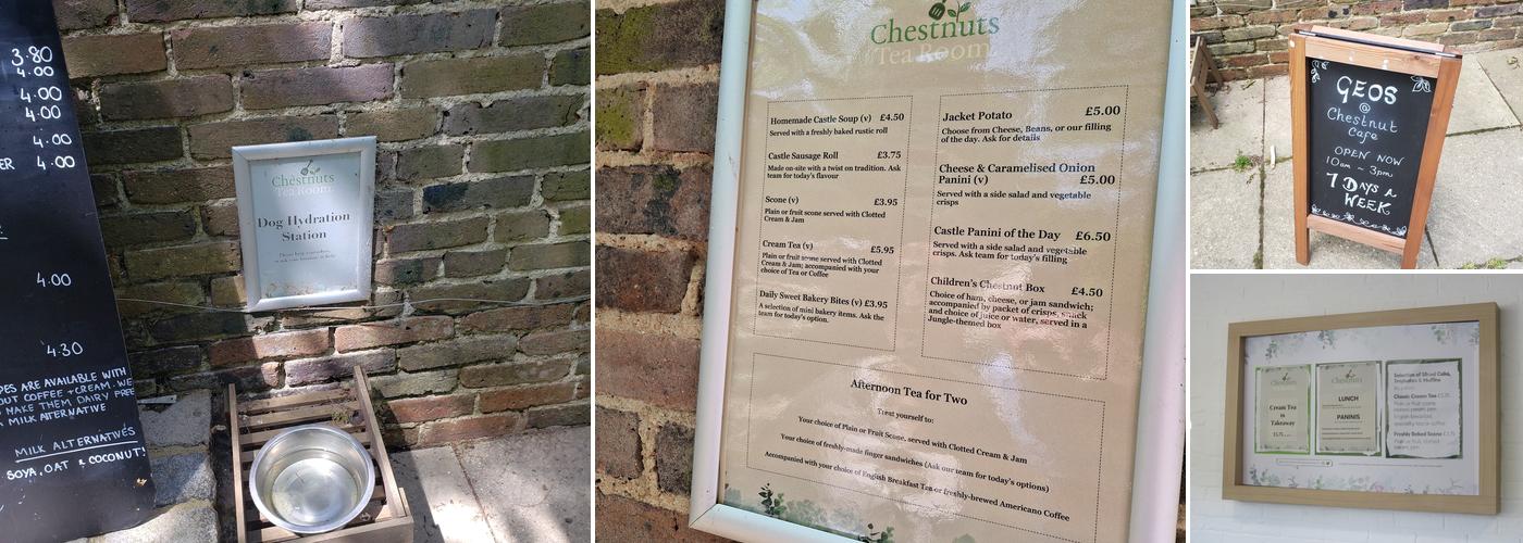 Chestnuts Tea Room Menu