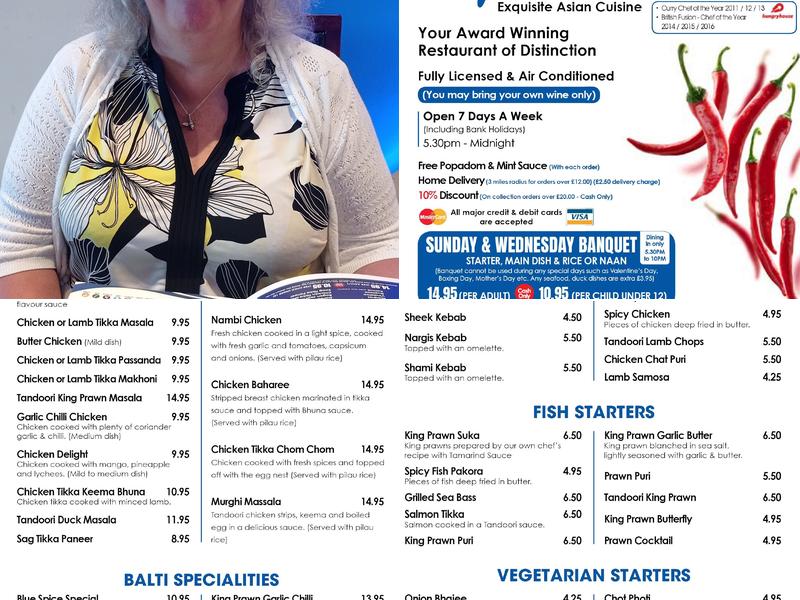 Blue Spice Halesowen Menu