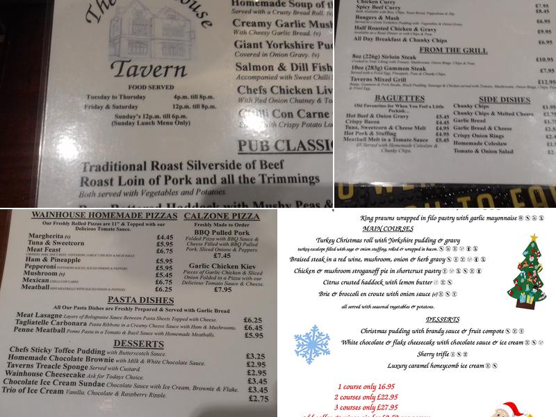 The Wainhouse Tavern Menu