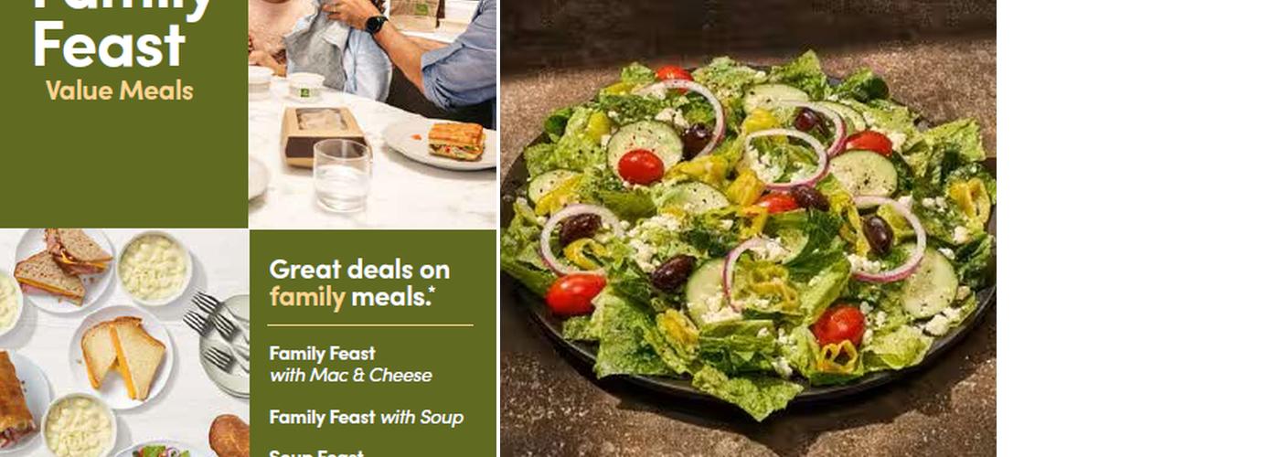 Panera Bread Menu