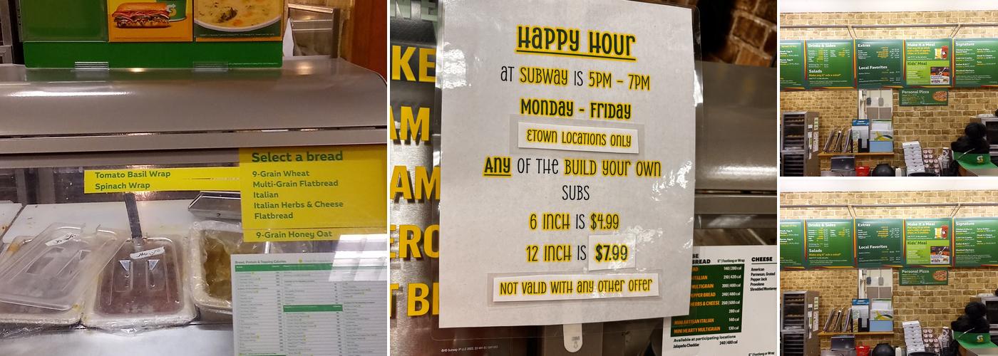 Subway Menu