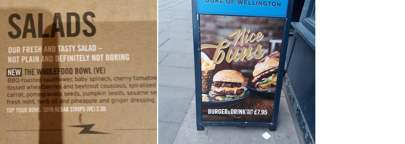 The Duke Of Wellington Menu