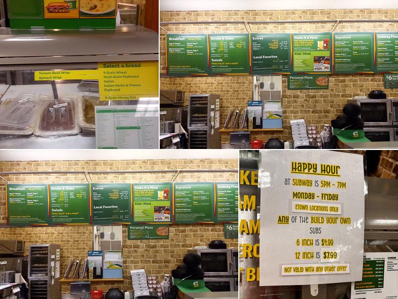 Subway Menu