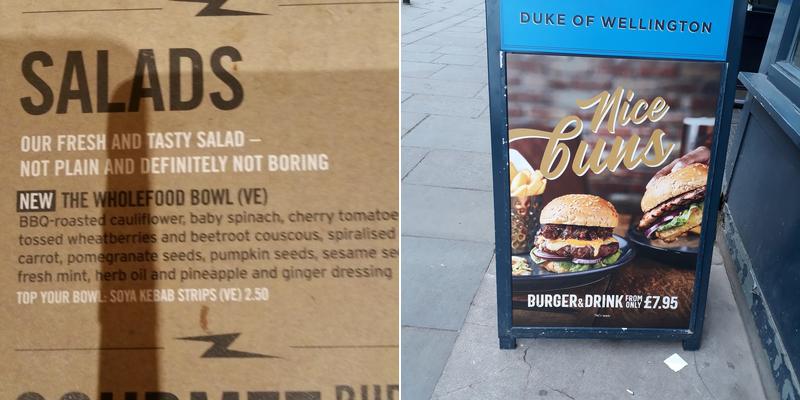 The Duke Of Wellington Menu