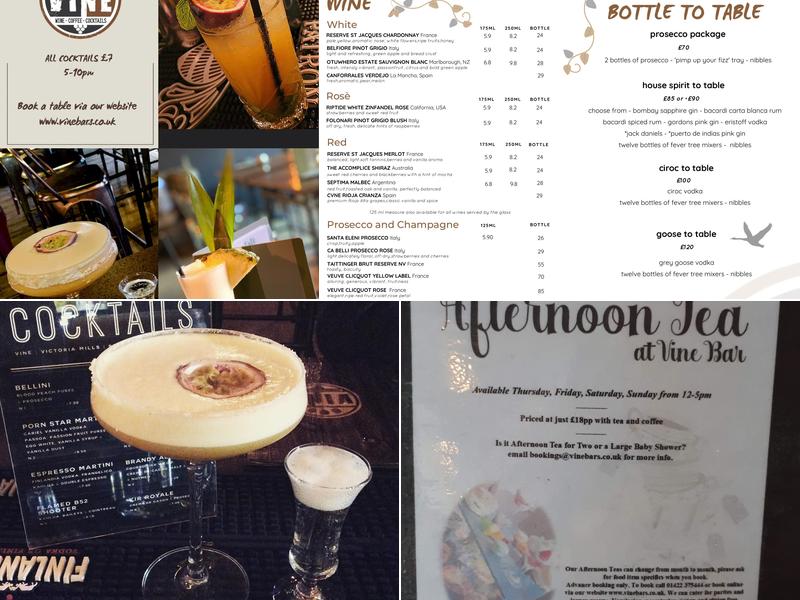 Vine Bar Menu
