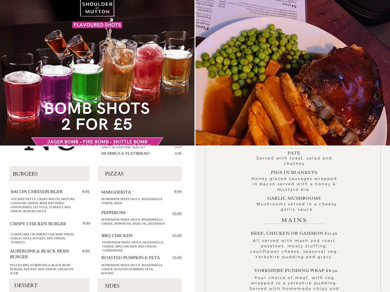 The new Shoulder Of Mutton shelf Menu