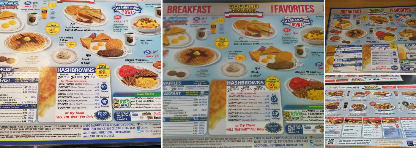 Waffle House Menu
