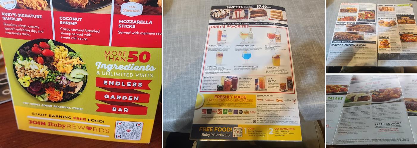 Ruby Tuesday Menu