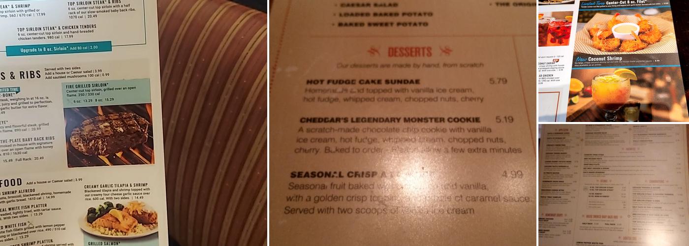 Cheddar's Scratch Kitchen Menu