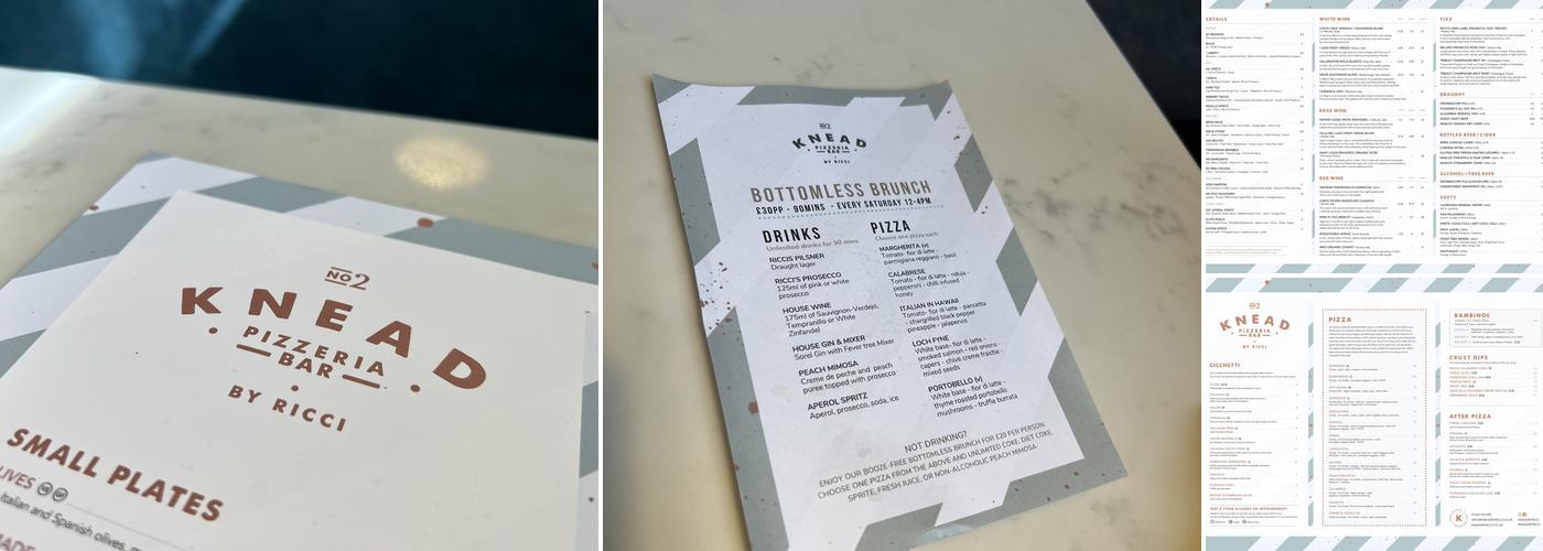 KNEAD • PIZZERIA & BAR • Menu