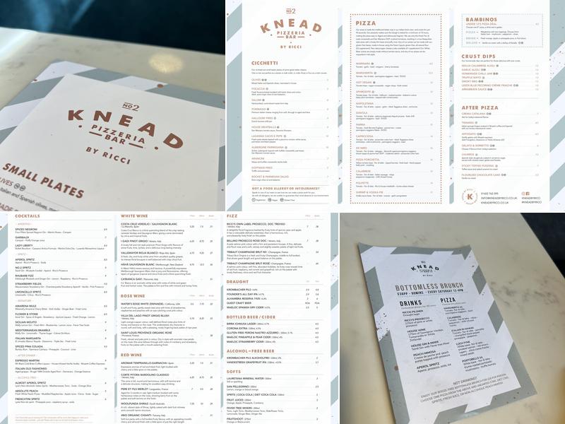 KNEAD • PIZZERIA & BAR • Menu