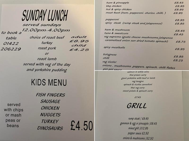 Shoulder Of Mutton Menu