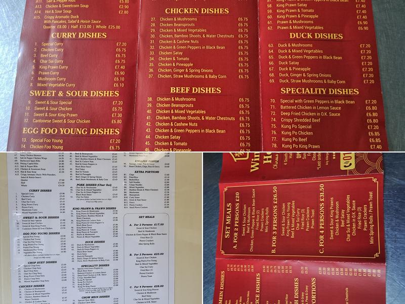 Wing Yip Chinese Takeaway Menu